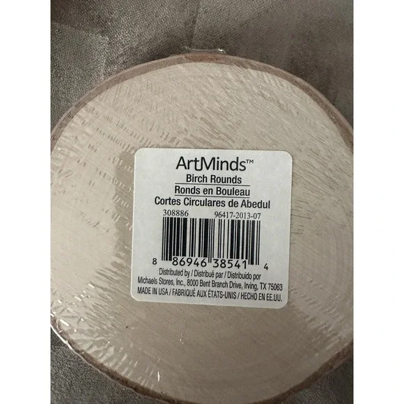 ArtMinds Birch Wood Rounds Slice Natural Unfinished Craft Decor Lot Of 6 USA - Picture 14 of 16